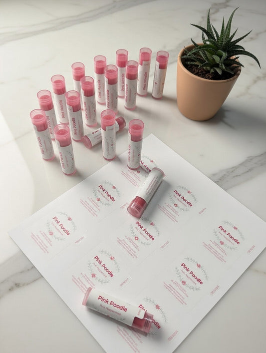 Pink Poodle pink peppermint lip balm